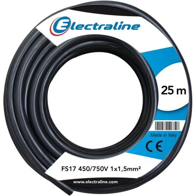Electraline 13072 Câble unipolaire FS17 1.5mm² 25m - Câble - Publicité Electraline 13072 Câble unipolaire FS17 1.5mm² 25m - Câble - Publicité