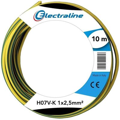 ELECTRALINE 15171 Kabel - Miedź, PVC, 10m, Zielony/Żółty - Kabel ELECTRALINE 15171 Kabel - Miedź, PVC, 10m, Zielony/Żółty - Kabel