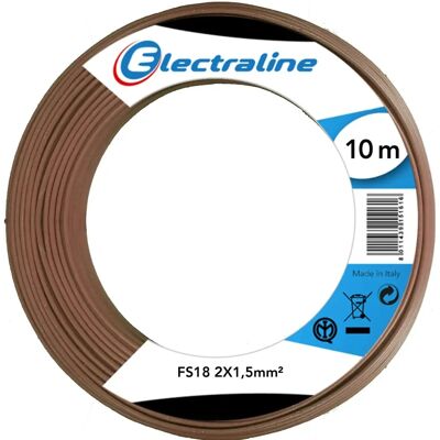 Electraline Model 16005 - Unipolar Electric Cable 2x1.5mm² - 10m Electraline Model 16005 - Unipolar Electric Cable 2x1.5mm² - 10m