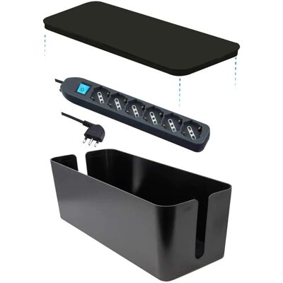 ELECTRALINE 300178 Pudełko na kable z 6 portami - Czarny ELECTRALINE 300178 Pudełko na kable z 6 portami - Czarny