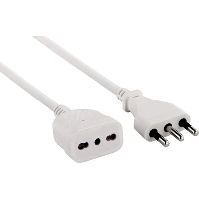 ELECTRALINE 46123 Verlengkabel - 3m, Bivalente, IP20, Kindersafety ELECTRALINE 46123 Verlengkabel - 3m, Bivalente, IP20, Kindersafety