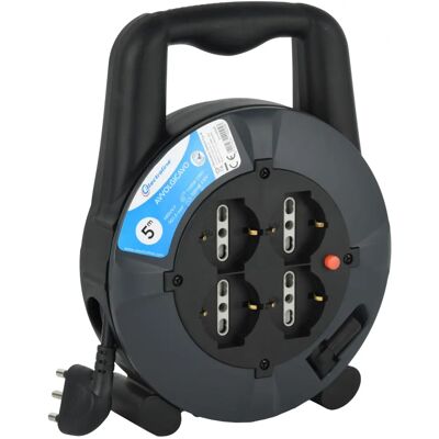 Electraline 49025 Przedłużacz elektryczny 5m z rolką Electraline 49025 Przedłużacz elektryczny 5m z rolką