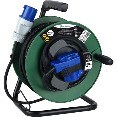 ELECTRALINE 49209 Stromverlängerung - 25m Gummi, CEE & Schuko, IP44 ELECTRALINE 49209 Stromverlängerung - 25m Gummi, CEE & Schuko, IP44