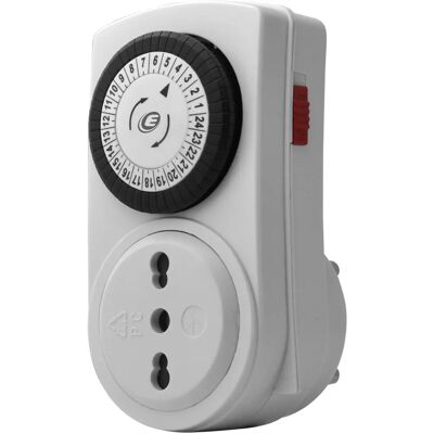 ELECTRALINE 58104 Programmeur Timer - 16A, Zwart/Wit ELECTRALINE 58104 Programmeur Timer - 16A, Zwart/Wit