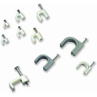 Electraline Modell 60709 Kabelklemme - Weiß - 5mm Durchmesser - 100 Stück Electraline Modell 60709 Kabelklemme - Weiß - 5mm Durchmesser - 100 Stück