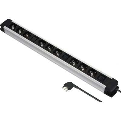 Electraline 61900 listwa zasilająca z aluminium z przełącznikami Electraline 61900 listwa zasilająca z aluminium z przełącznikami