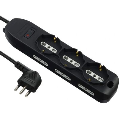 ELECTRALINE 61996 Rozdzielacz z 9 gniazdami, czarny ELECTRALINE 61996 Rozdzielacz z 9 gniazdami, czarny