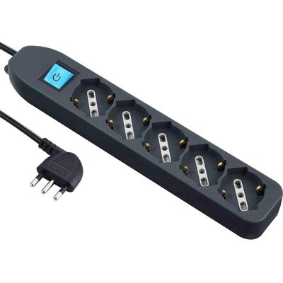 Electraline 62065 Verlengsnoer 5 Stopcontacten Electraline 62065 Verlengsnoer 5 Stopcontacten