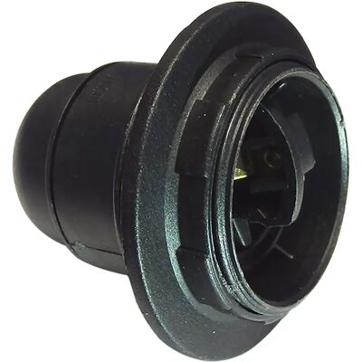 ELECTRALINE Prise E27 - Noire, Diamètre 10mm, 150W - Socket ELECTRALINE Prise E27 - Noire, Diamètre 10mm, 150W - Socket