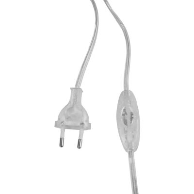 Electraline - Przewód z przełącznikiem 1,5m przezroczysty - Przewód z przełącznikiem Electraline - Przewód z przełącznikiem 1,5m przezroczysty - Przewód z przełącznikiem