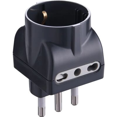 Adattatore di alimentazione Electraline 71922 - Presa tripla - 16A, Grigio Adattatore di alimentazione Electraline 71922 - Presa tripla - 16A, Grigio