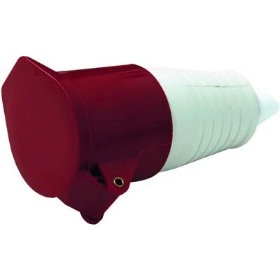 ELECTRALINE 80860 Prise électrique industrielle - 3P+N+T, 380V, IP44, Rouge ELECTRALINE 80860 Prise électrique industrielle - 3P+N+T, 380V, IP44, Rouge