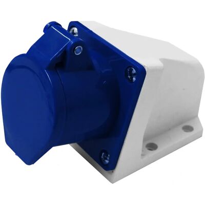 ELECTRALINE - Model 80867 - Wandcontactdoos, Blauw, 16A, 2P+T, 380V ELECTRALINE - Model 80867 - Wandcontactdoos, Blauw, 16A, 2P+T, 380V