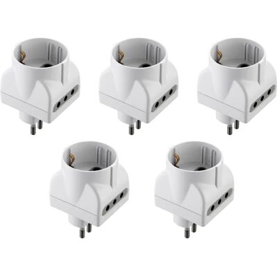 ELECTRALINE - 92295 - 3 gniazda - Schuko 2x10A - Zestaw adapterów ELECTRALINE - 92295 - 3 gniazda - Schuko 2x10A - Zestaw adapterów