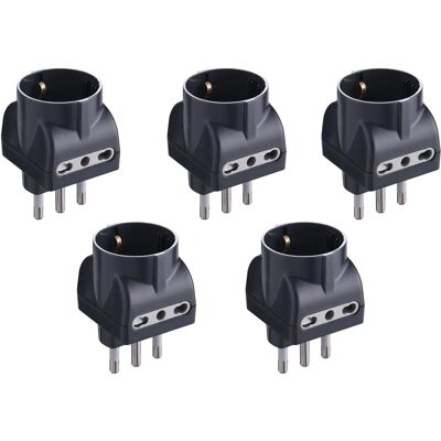 Electraline 92298 Zestaw Adapterów - 3 Gniazda, Czarny Electraline 92298 Zestaw Adapterów - 3 Gniazda, Czarny