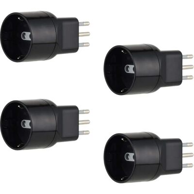 ELECTRA LINE 92376 Set Adapter - Verplaatst, Ruimtebesparend, Schuko naar Italiaans - 10A ELECTRA LINE 92376 Set Adapter - Verplaatst, Ruimtebesparend, Schuko naar Italiaans - 10A