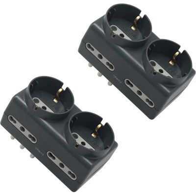 ELECTRALINE 92379 Zasilacz przedłużacz - 6 gniazdek, 2 Schuko, 4 bivalentne, Kompaktowy ELECTRALINE 92379 Zasilacz przedłużacz - 6 gniazdek, 2 Schuko, 4 bivalentne, Kompaktowy