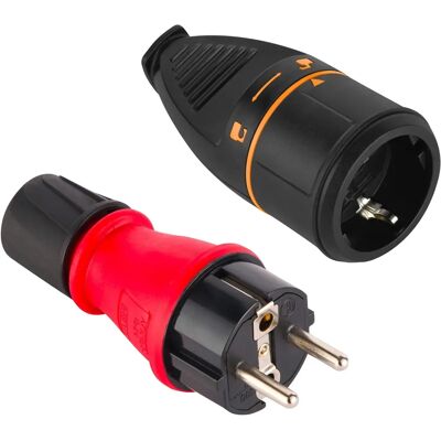 Electraline 92391 Stopcontact met IP54-bescherming - Schuko met vergrendelingsring Electraline 92391 Stopcontact met IP54-bescherming - Schuko met vergrendelingsring