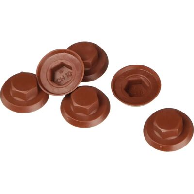 Tappi in plastica Friulsider - Vite da 10mm - Rosso Siena - Tappi in plastica Tappi in plastica Friulsider - Vite da 10mm - Rosso Siena - Tappi in plastica