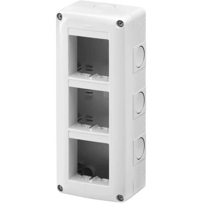 Caixa Gewiss 6 módulos - Cinza - IP40 - Montagem vertical Caixa Gewiss 6 módulos - Cinza - IP40 - Montagem vertical