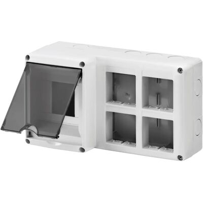 Caixa GEWISS 2×4 Módulos Cinza IP40 - Caixa elétrica Caixa GEWISS 2×4 Módulos Cinza IP40 - Caixa elétrica