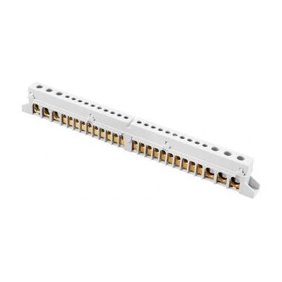 Gewiss GW40404 Terminalblok - Bipolar, 125A, 5x25/14x10 - Elektrisk panel Gewiss GW40404 Terminalblok - Bipolar, 125A, 5x25/14x10 - Elektrisk panel