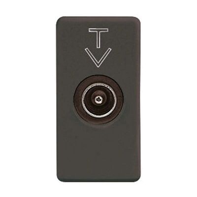 Cassetta di uscita Gewiss GW21382 - TV coassiale - Nero Cassetta di uscita Gewiss GW21382 - TV coassiale - Nero