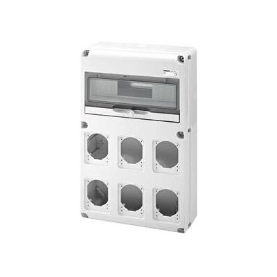 Caja de conexiones Gewiss GW68008N - 14 Módulos, Blanca, IP65 Caja de conexiones Gewiss GW68008N - 14 Módulos, Blanca, IP65