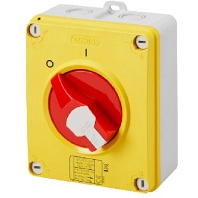 Gewiss GW70431P - Interrupteur d'urgence 16A 2 pôles - Commutateur électrique - Publicité Gewiss GW70431P - Interrupteur d'urgence 16A 2 pôles - Commutateur électrique - Publicité