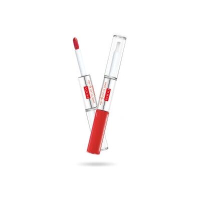 PUPA Milano Made To Last Lip Duo - 001 Coral Chaud - Rouge à Lèvres & Topcoat - Publicité PUPA Milano Made To Last Lip Duo - 001 Coral Chaud - Rouge à Lèvres & Topcoat - Publicité