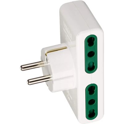 Adaptador de energia Vimar - 4 tomadas italianas - Adaptador de energia Adaptador de energia Vimar - 4 tomadas italianas - Adaptador de energia