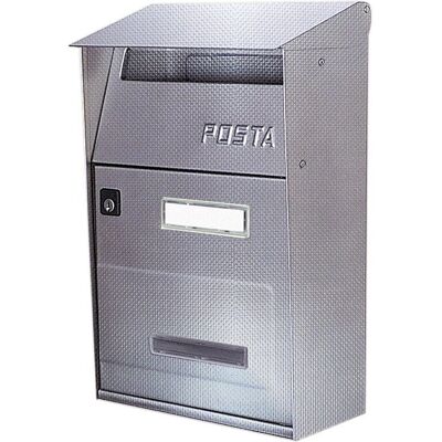 Alubox Effe Cassetta Postale - Verde - 22x11x32.5cm - Esterno Alubox Effe Cassetta Postale - Verde - 22x11x32.5cm - Esterno