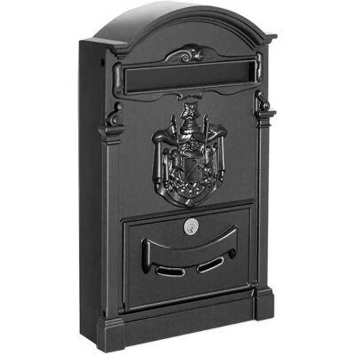 Cassetta Postale Alubox Residence Nera - Uso Esterno - Lega Resistente alla Corrosione Cassetta Postale Alubox Residence Nera - Uso Esterno - Lega Resistente alla Corrosione