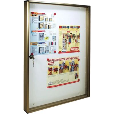 Bacheca avvisi in bronzo ALUBOX - Magnetica, Serratura, 550x50x730mm Bacheca avvisi in bronzo ALUBOX - Magnetica, Serratura, 550x50x730mm