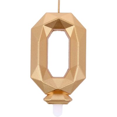 Graziano - Kaarsje 0 In Was - Gold - 7,5 cm - Candle Graziano - Kaarsje 0 In Was - Gold - 7,5 cm - Candle