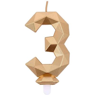 Graziano - Candelina Compleanno Numero 3 - Candle Graziano - Candelina Compleanno Numero 3 - Candle