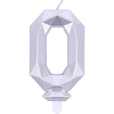 Graziano - Candelina 0 Zero In Cera - Argent - Bougie Graziano - Candelina 0 Zero In Cera - Argent - Bougie