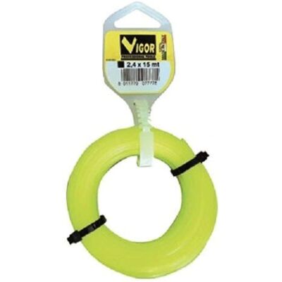 VIGLIETTA Vigor Quadro - 15m, 2,4mm Gele snijlijn - String trimmer lijn VIGLIETTA Vigor Quadro - 15m, 2,4mm Gele snijlijn - String trimmer lijn