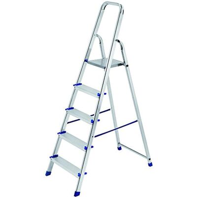 Escalera de aluminio Vigor Acal100 - 5 peldaños, 176cm - EN-131 Escalera de aluminio Vigor Acal100 - 5 peldaños, 176cm - EN-131