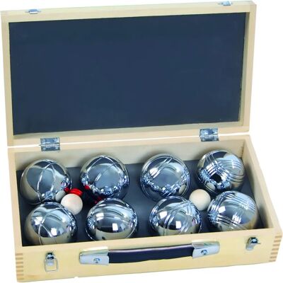 Blinky Petanca-Set - Holz 8 Kugeln, 720g, Beige Blinky Petanca-Set - Holz 8 Kugeln, 720g, Beige