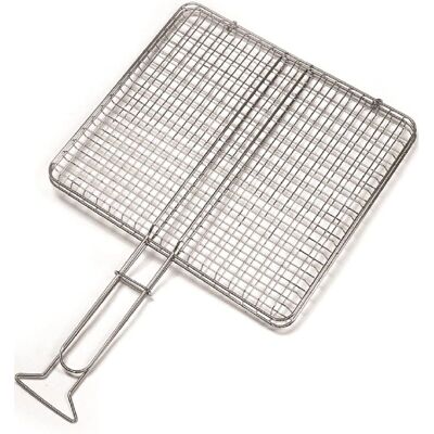 Sandrigarden Dupla rozsdamentes acél grill - 350x400 mm Sandrigarden Dupla rozsdamentes acél grill - 350x400 mm
