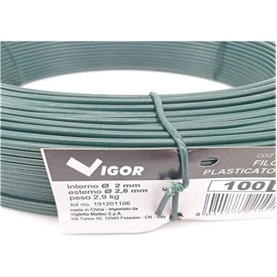 Vigor Filo di tensione in plastica verde - Filo di ferro Vigor Filo di tensione in plastica verde - Filo di ferro