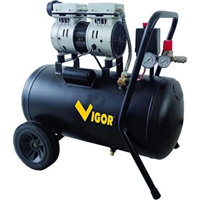 Vigor VCA-S50 Silent-Kompressor - 2 Zylinder, 50L, 1PS Vigor VCA-S50 Silent-Kompressor - 2 Zylinder, 50L, 1PS
