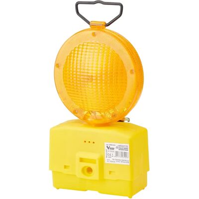 Luce di avvertimento Tecnomat - Luce LED lampeggiante per cantiere - Giallo Luce di avvertimento Tecnomat - Luce LED lampeggiante per cantiere - Giallo