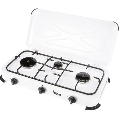 Blinky Gasfornuis met Deksel en 3 Branders 58x33x9 cm Blinky Gasfornuis met Deksel en 3 Branders 58x33x9 cm