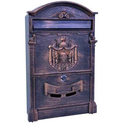 Blinky Vigor - Caixa de correio de alumínio com brasão - Modelo externo Blinky Vigor - Caixa de correio de alumínio com brasão - Modelo externo