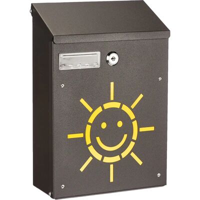 Vigor - Cassetta postale in acciaio nero con chiusura - Design moderno - Sportello lettere Vigor - Cassetta postale in acciaio nero con chiusura - Design moderno - Sportello lettere
