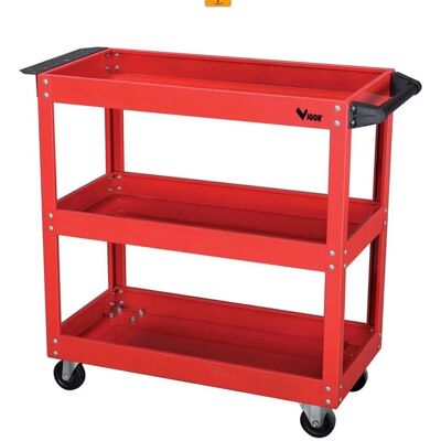 Carrito de herramientas Vigor Blinky con 3 estantes - Carretilla Carrito de herramientas Vigor Blinky con 3 estantes - Carretilla