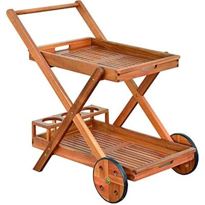 Vigor Carrello da Giardino - Icaro 81x50x77cm - Legno di acacia resistente Vigor Carrello da Giardino - Icaro 81x50x77cm - Legno di acacia resistente