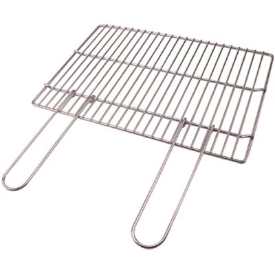 Graticola da barbecue in acciaio inox con manici richiudibili - 450x330 mm Graticola da barbecue in acciaio inox con manici richiudibili - 450x330 mm